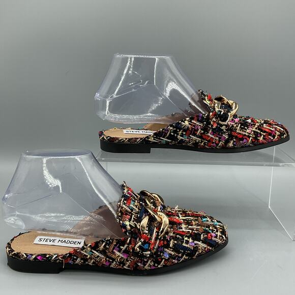 NEW Steve Madden Women’s Cassady Loafer Mule Multicolor Size 5M - Picture 1 of 10